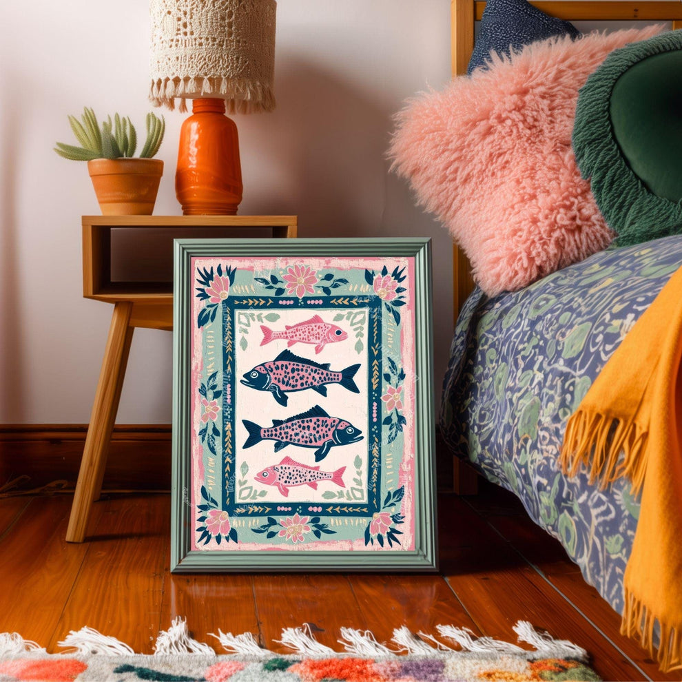 Blue Coastal Fish Wall Decor