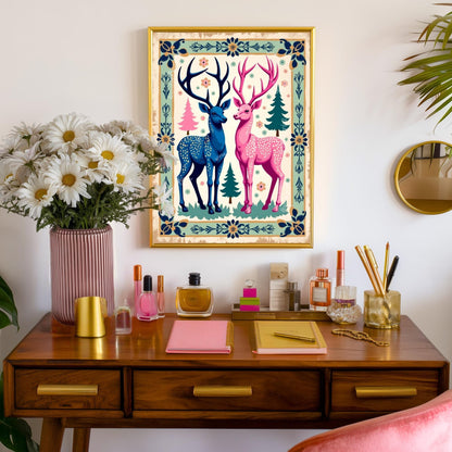 Reindeer Holiday Wall Art