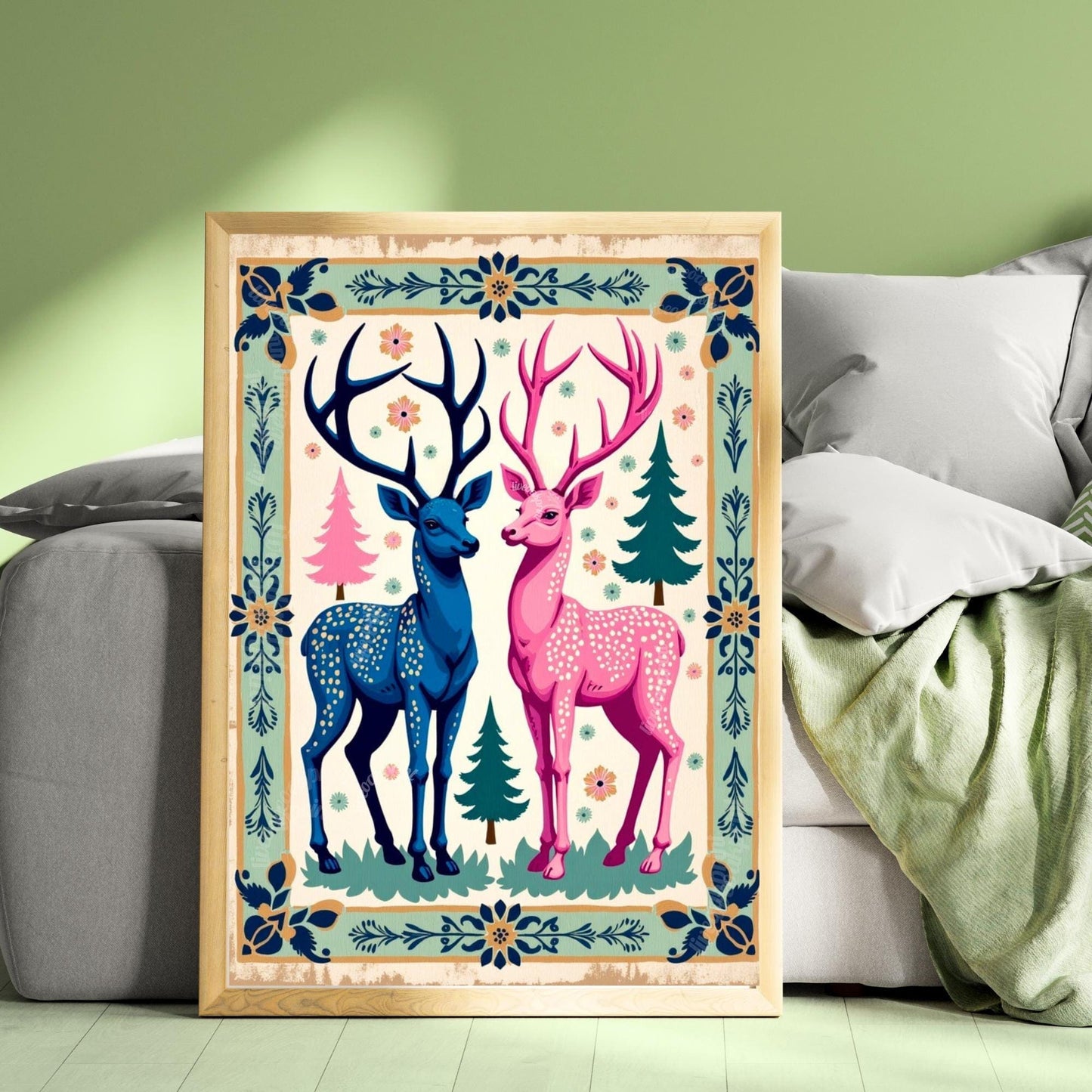 Reindeer Holiday Wall Art