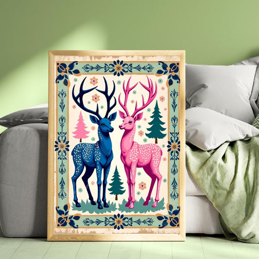 Reindeer Holiday Wall Art
