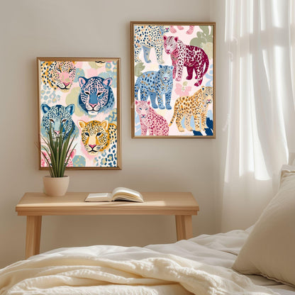 Funky Pastel Cheetah Wall Decor