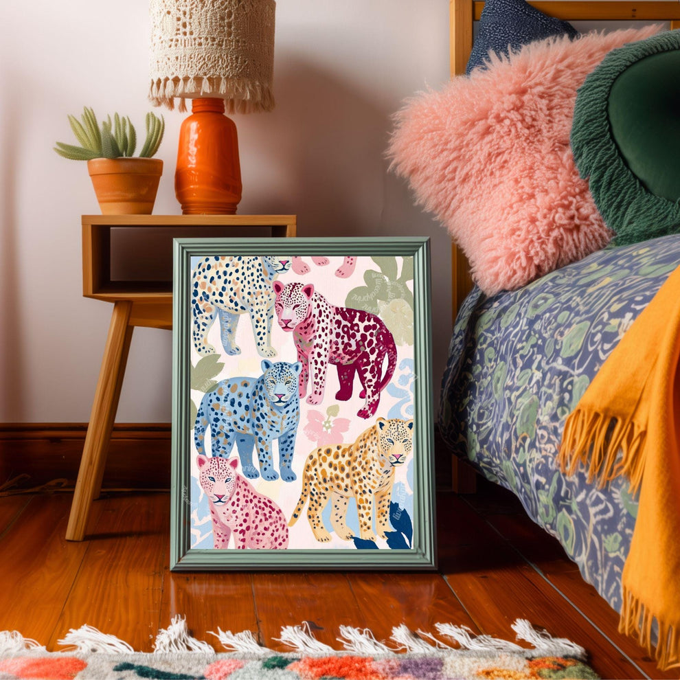 Colorful Cheetah Art Print