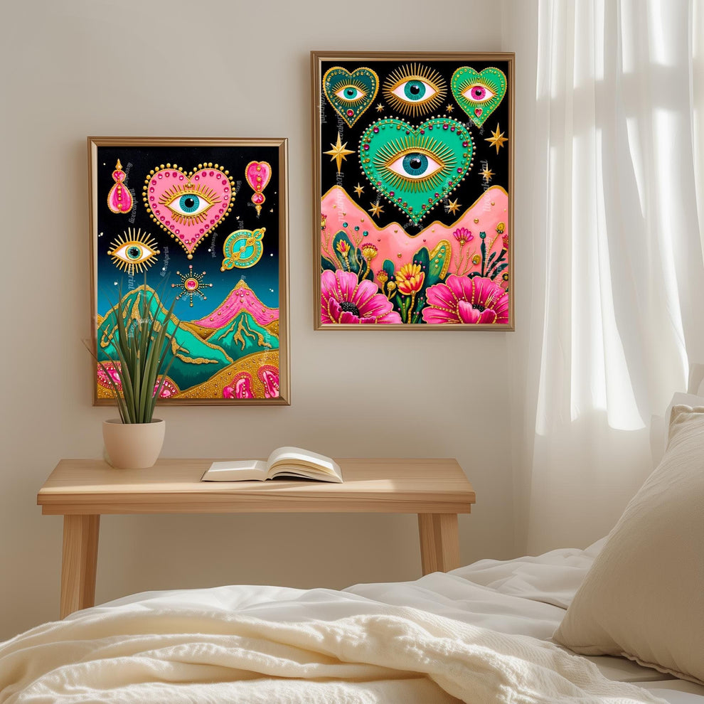 Psychedelic Mountains Wall Art