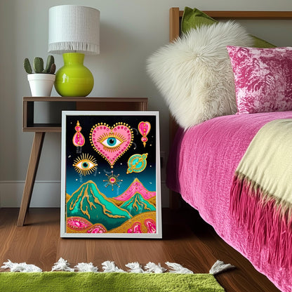 Psychedelic Mountains Wall Art