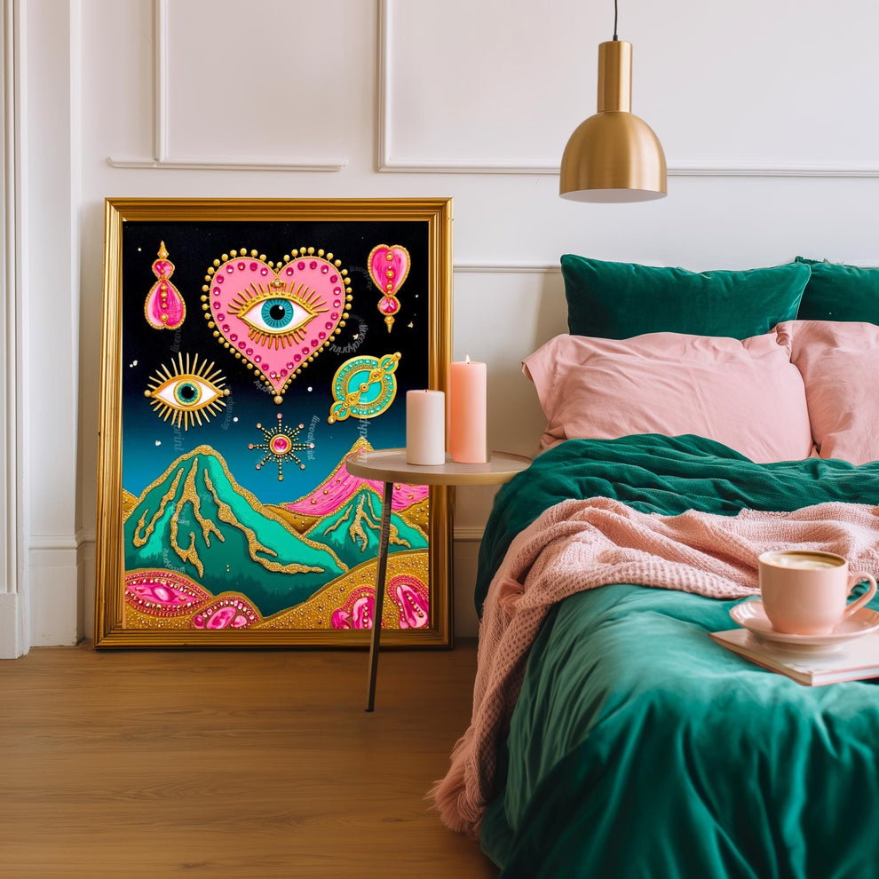 Psychedelic Mountains Wall Art