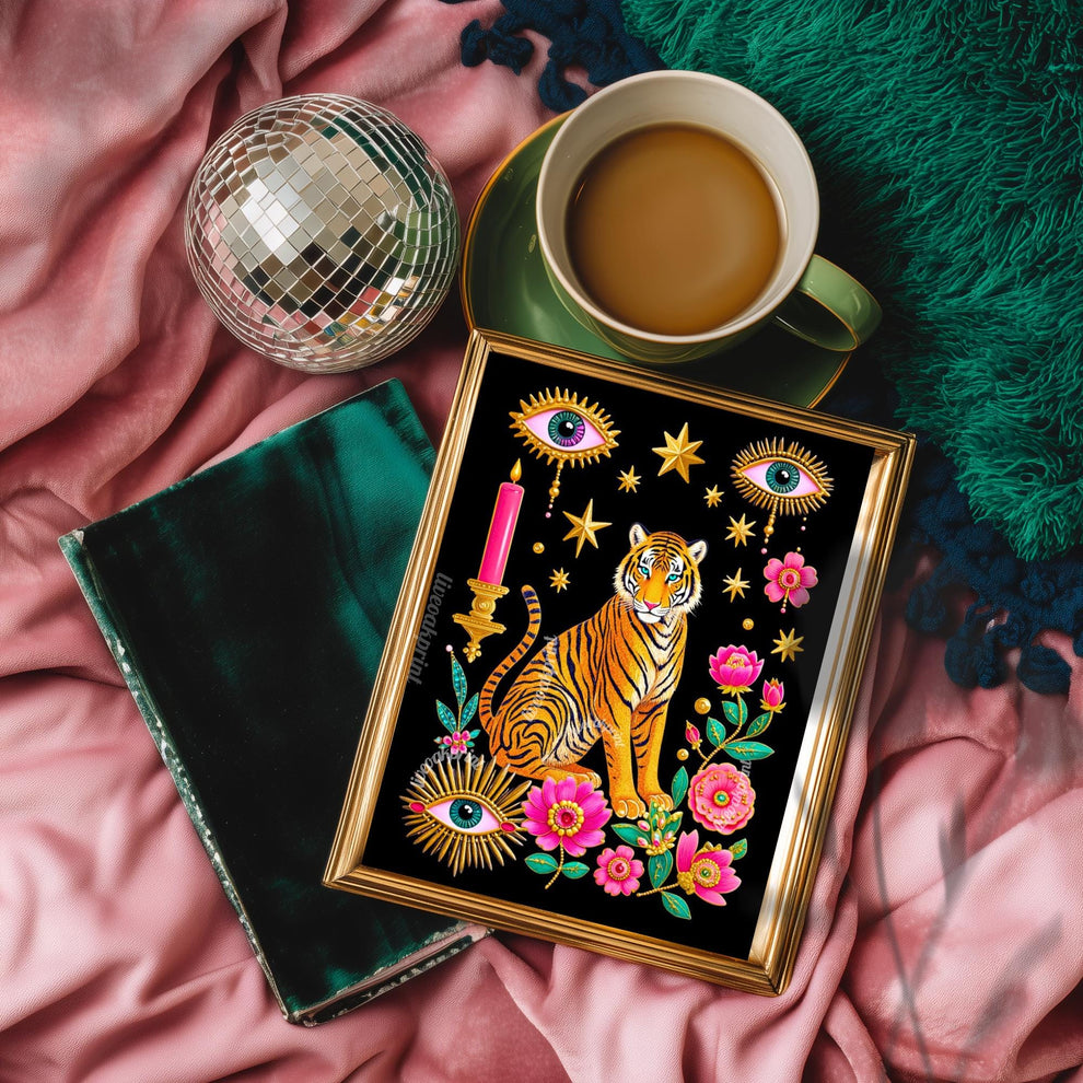 Surreal Tiger Art Print