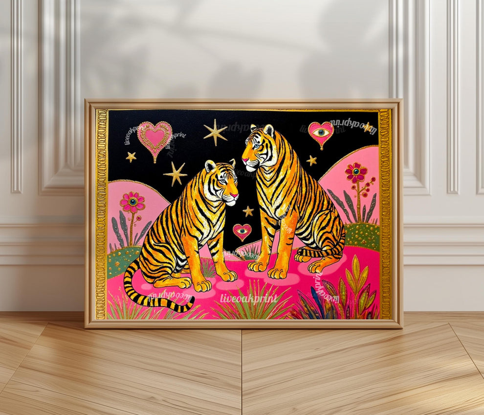 Surreal Tiger Art Print