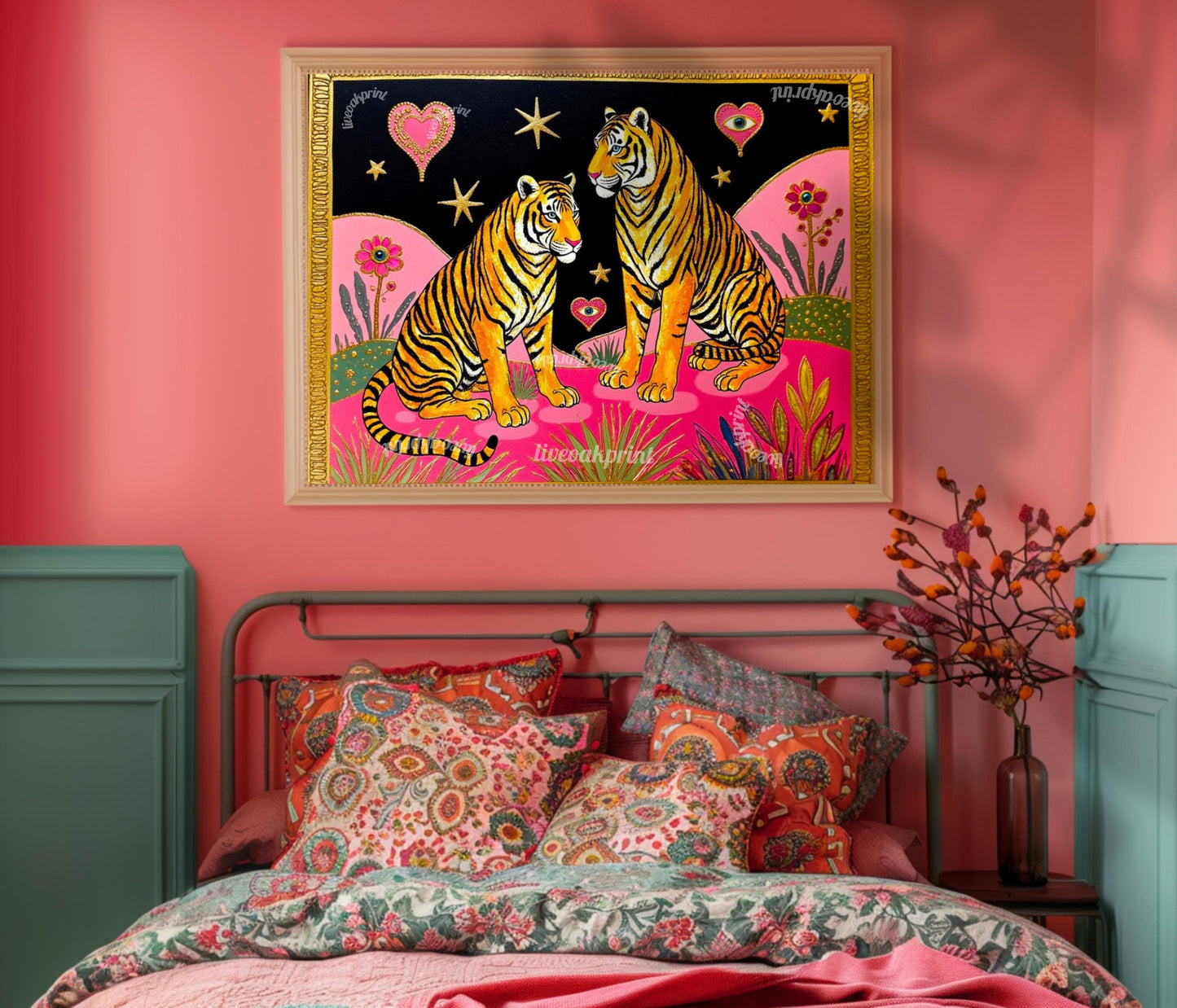 Surreal Tiger Art Print