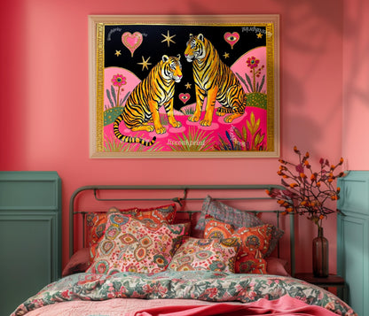 Surreal Tiger Art Print