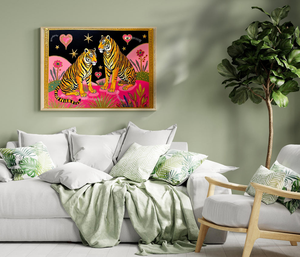Surreal Tiger Art Print