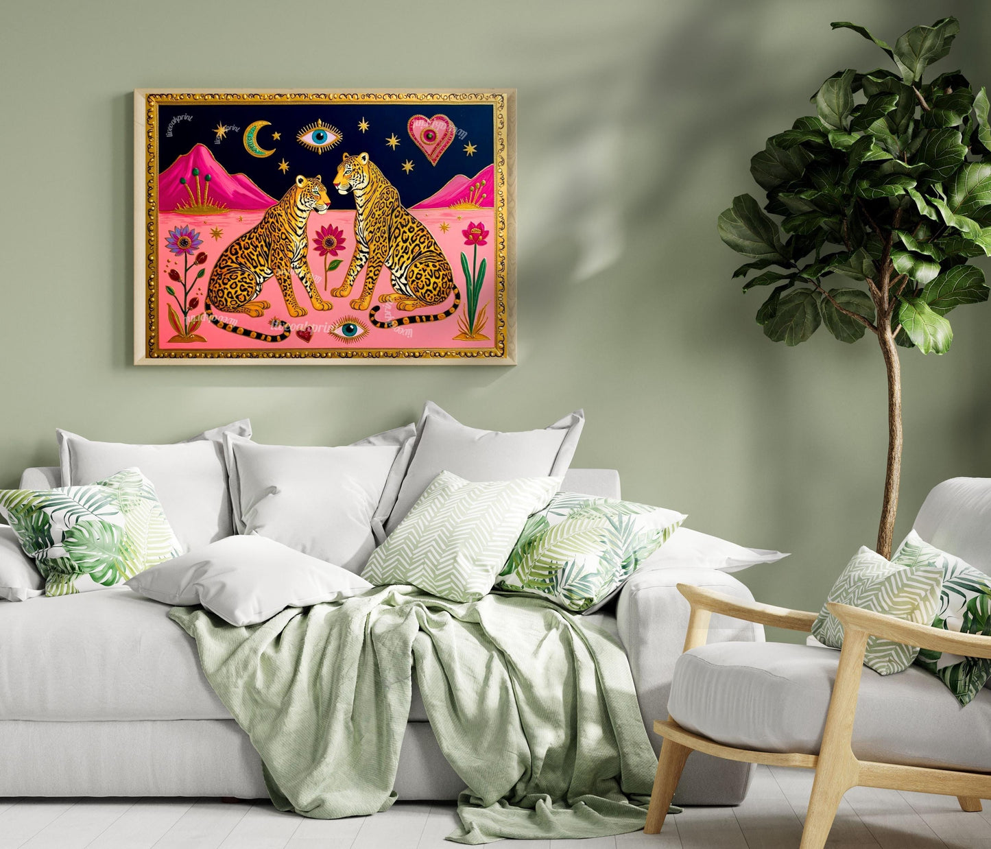 Sacred Leopard Art Print