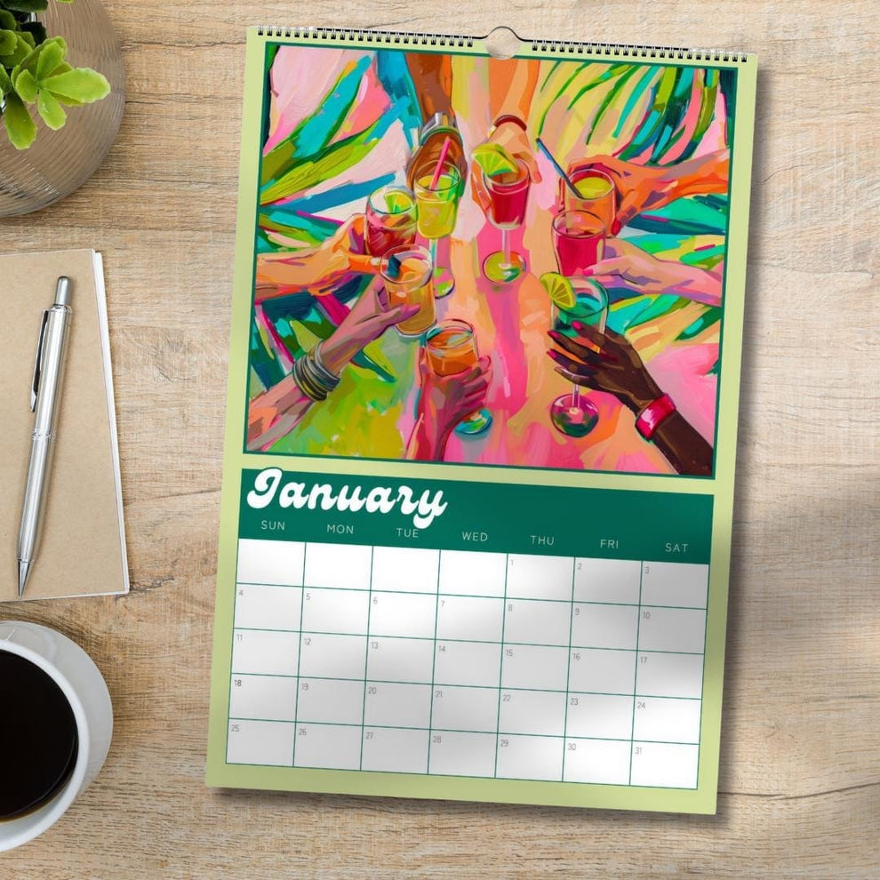 2026 Wall Calendar: Dopamine Decor - Funky Colorful Wall Calendar - Gift Idea for Friend, Mom, or Sister