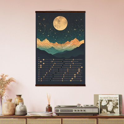2026 Moon Phase Calendar – 2026 Lunar Calendar – 2026 Wall Calendar – Hanging Moon Calendar – Full Moon Calendar – Witchy Gift Ideas