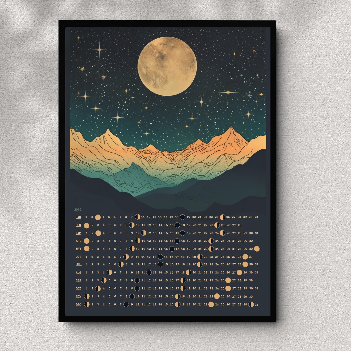 2026 Moon Phase Calendar – 2026 Lunar Calendar - Witchy Gift Ideas