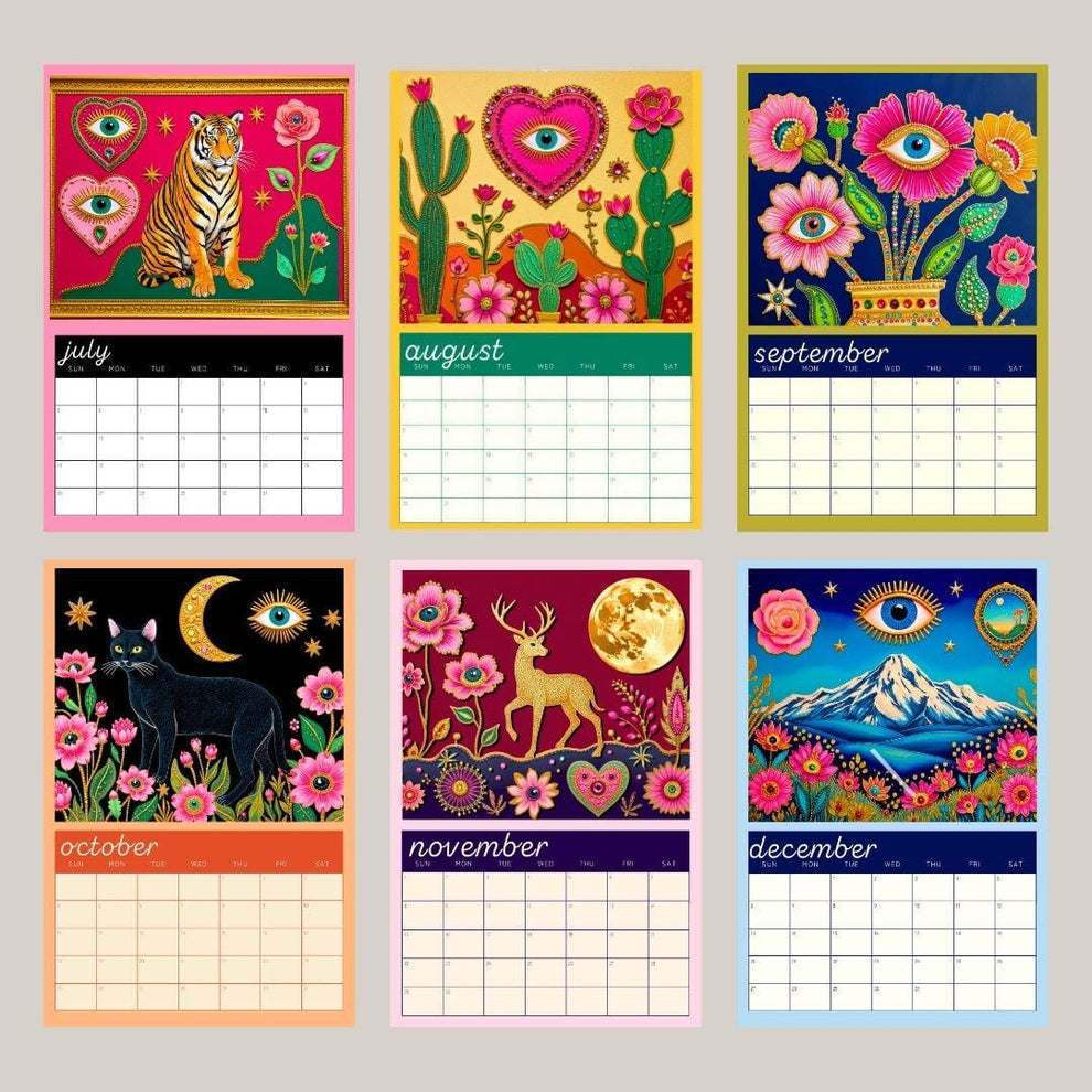 Surreal 2026 Wall Calendar: Sacred Hearts and Golden Eyes