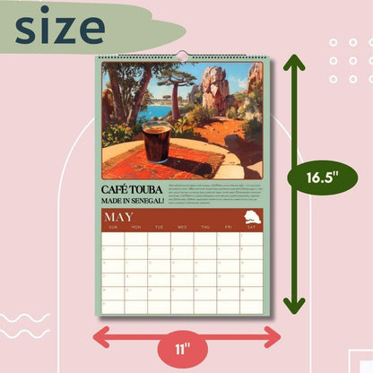 2026 Wall Calendar: Coffee Around the World – Coffee Wall Calendar – Coffee Gift Ideas