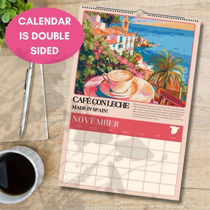 2026 Wall Calendar: Coffee Around the World – Coffee Wall Calendar – Coffee Gift Ideas