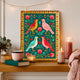 Scandi Boho Bird Print – Modern Folk Art for Cozy Homes Bird Folk Print For Kitchen Nordic Wall Decor