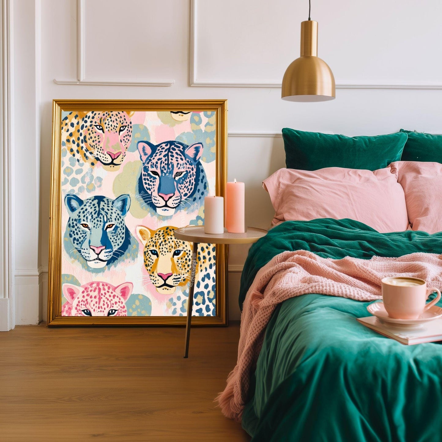 Funky Pastel Cheetah Wall Decor