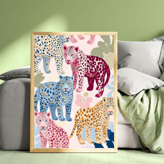 Colorful Cheetah Art Print