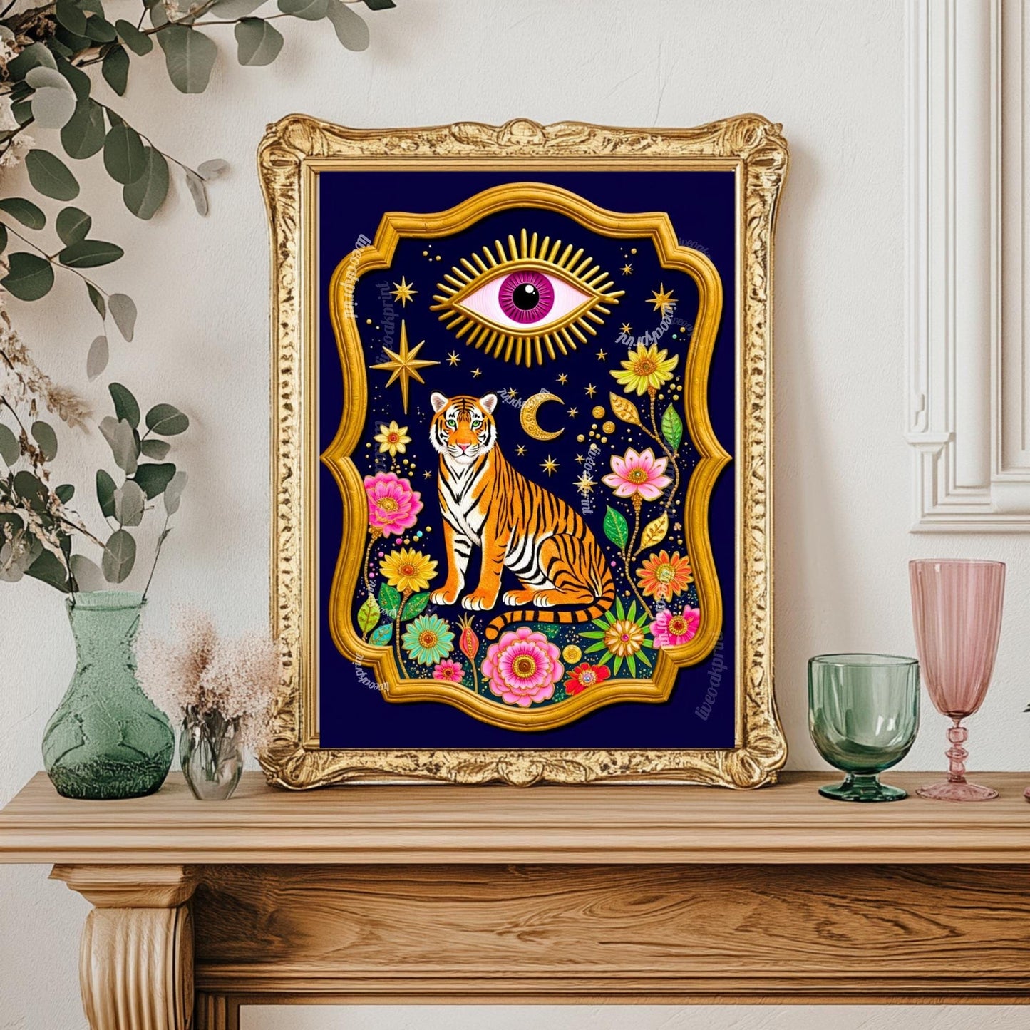 Mystical Tiger Art Print