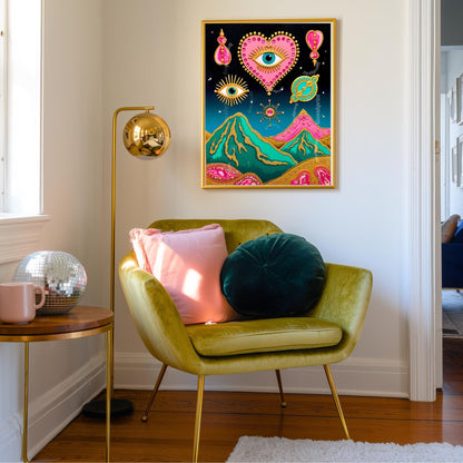 Psychedelic Mountains Wall Art