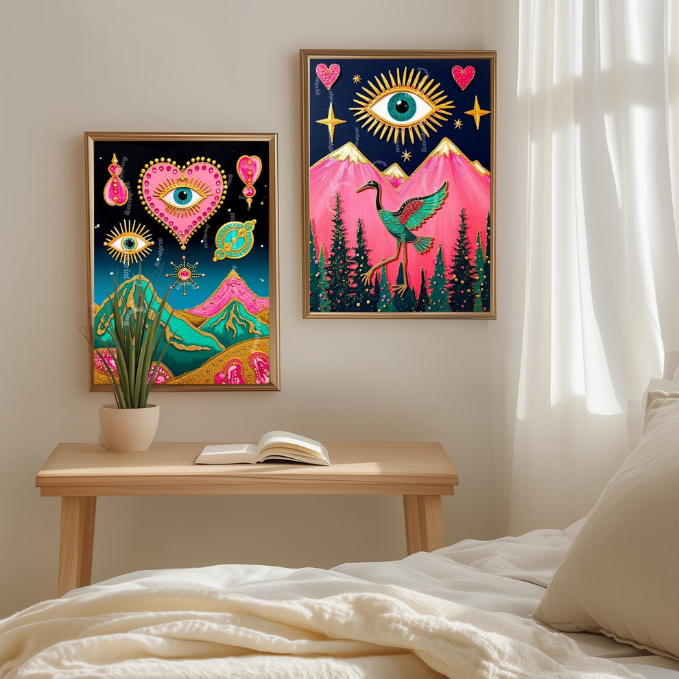 Surreal Crane Art Print