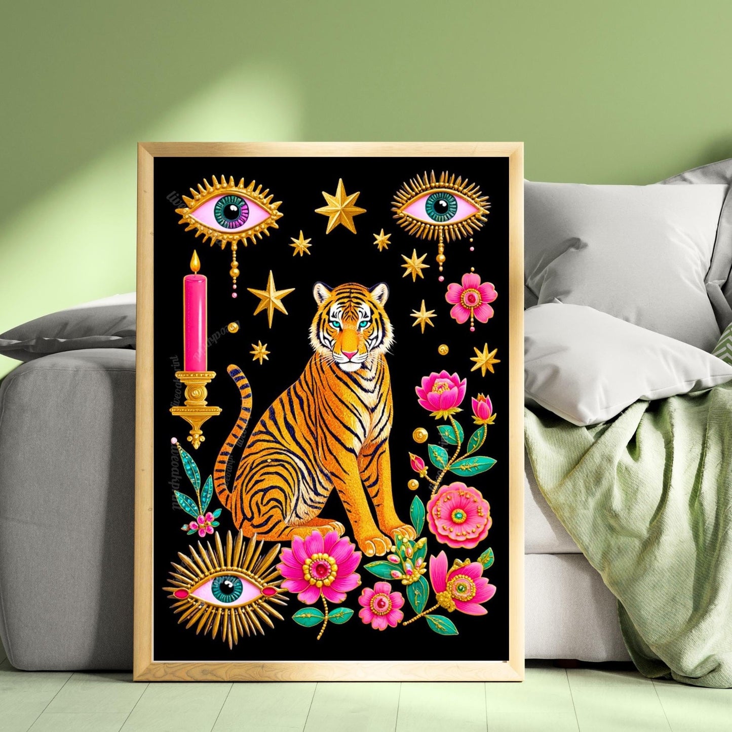 Surreal Tiger Art Print
