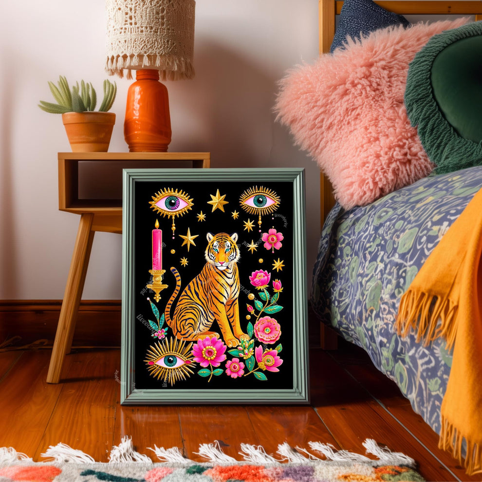 Surreal Tiger Art Print