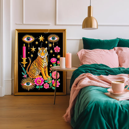 Surreal Tiger Art Print