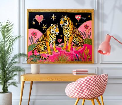 Surreal Tiger Art Print