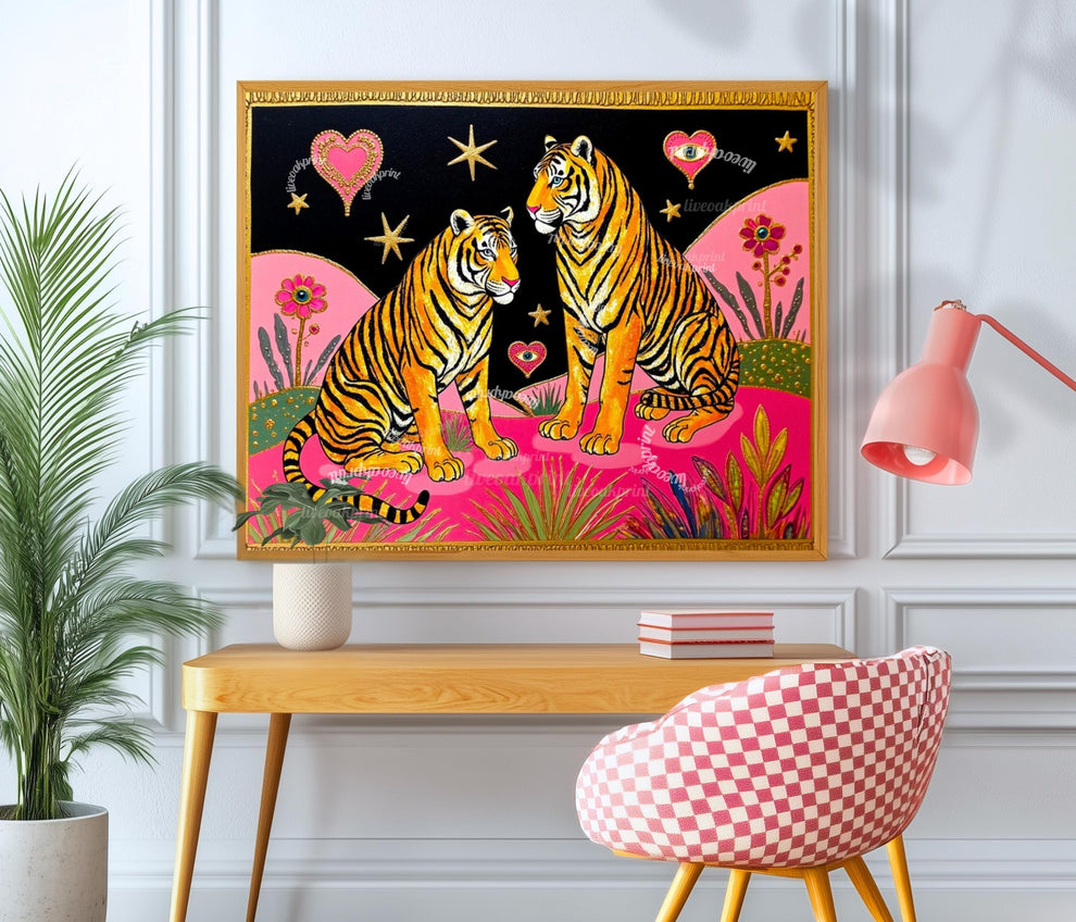 Surreal Tiger Art Print