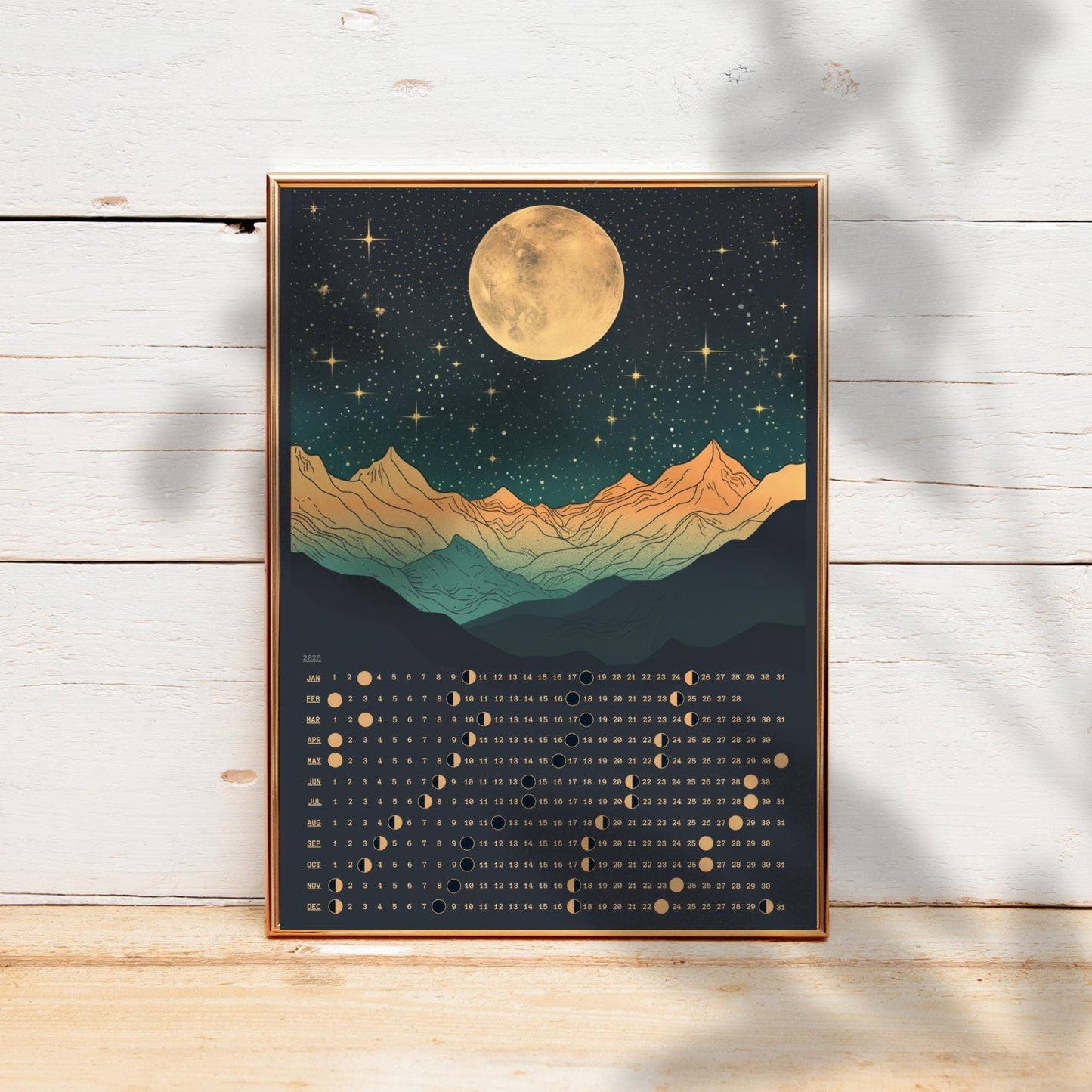 2026 Moon Phase Calendar – 2026 Lunar Calendar - Witchy Gift Ideas