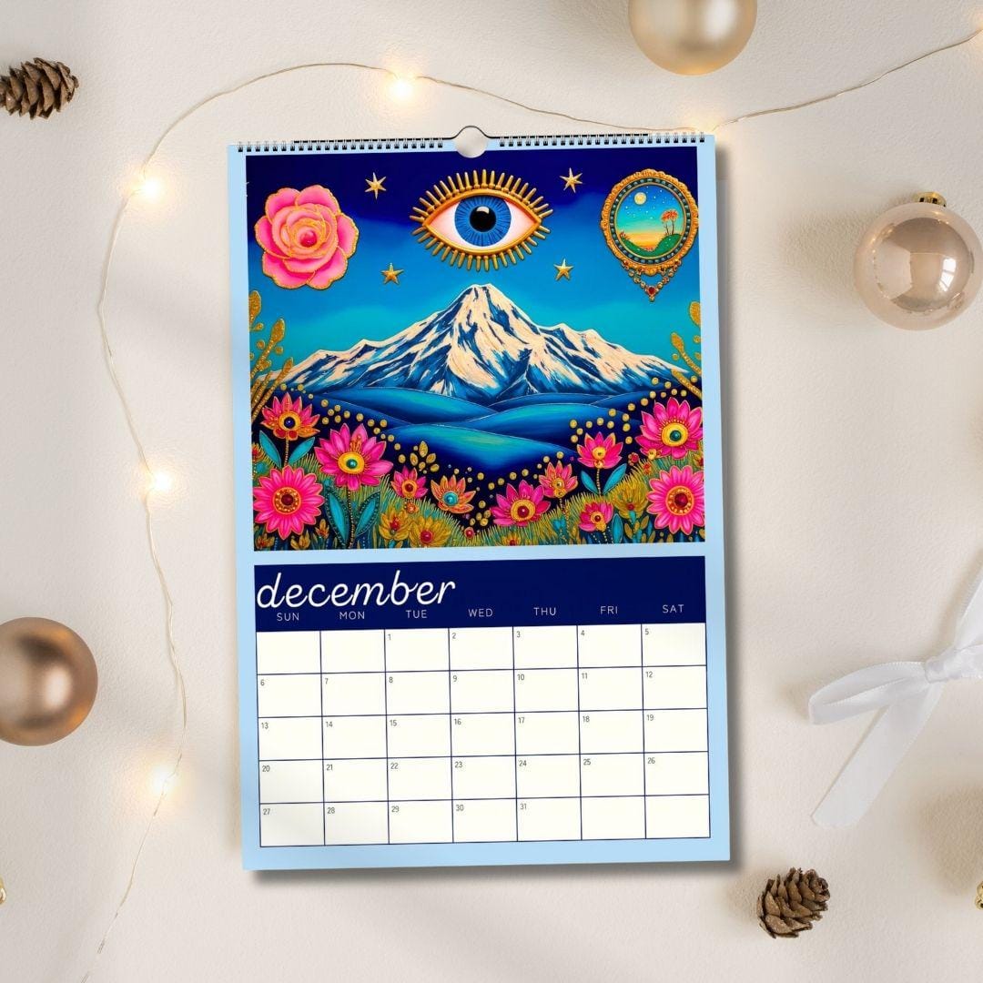 Surreal 2026 Wall Calendar: Sacred Hearts and Golden Eyes