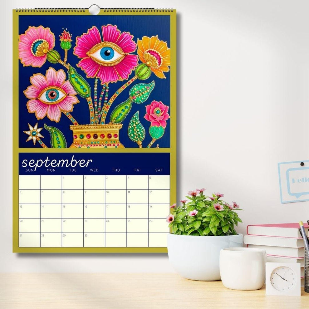 Surreal 2026 Wall Calendar: Sacred Hearts and Golden Eyes