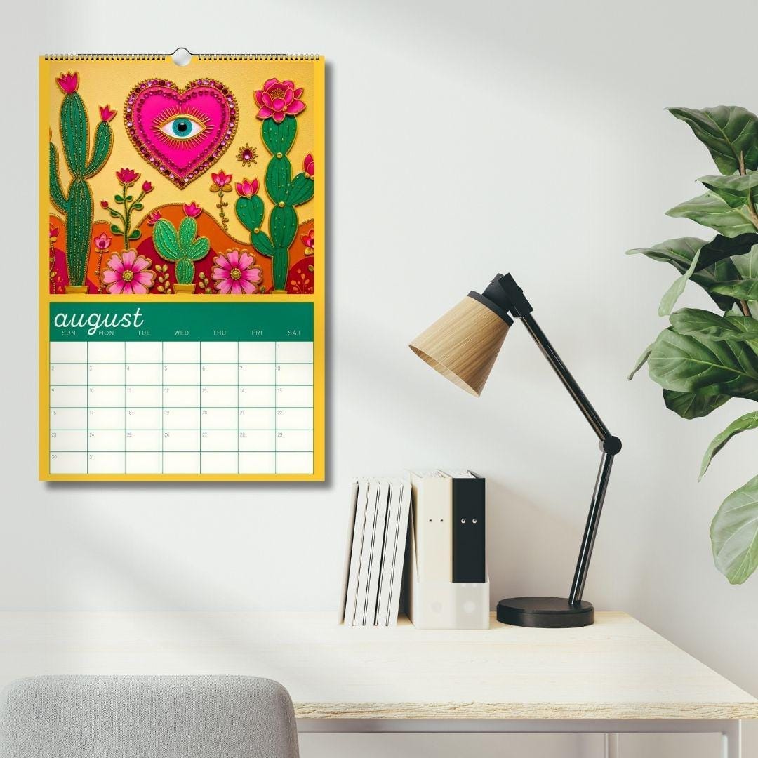 Surreal 2026 Wall Calendar: Sacred Hearts and Golden Eyes