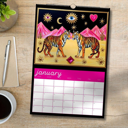 Surreal 2026 Wall Calendar: Sacred Hearts and Golden Eyes