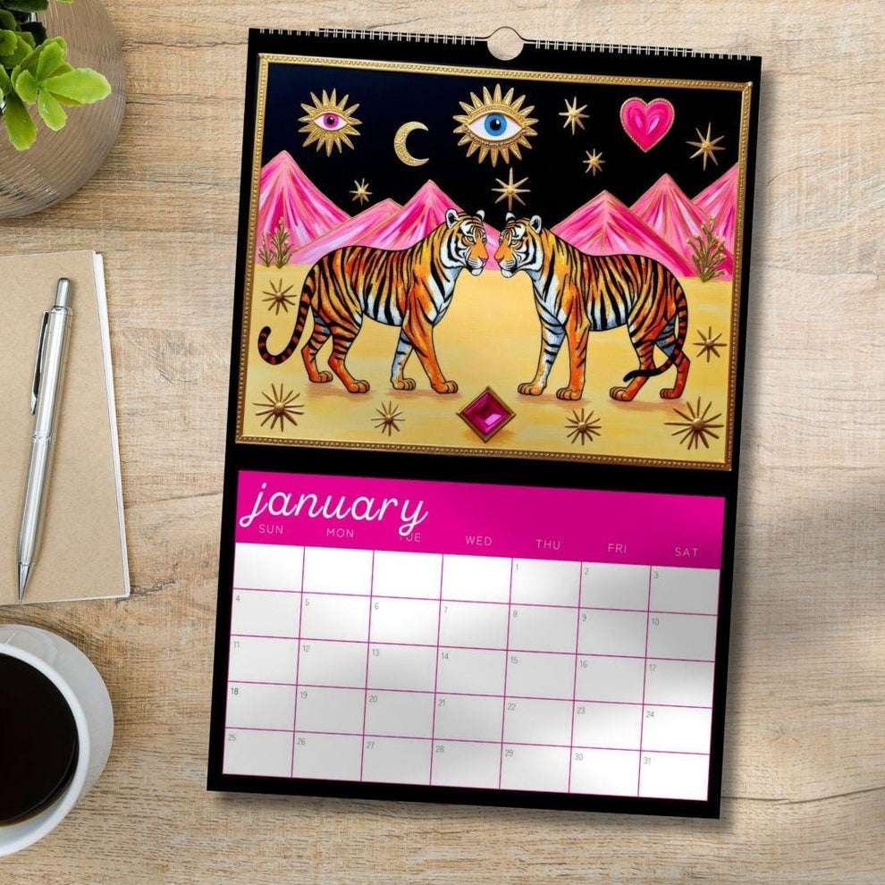 Surreal 2026 Wall Calendar: Sacred Hearts and Golden Eyes