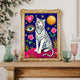 Magic White Tiger Art Print