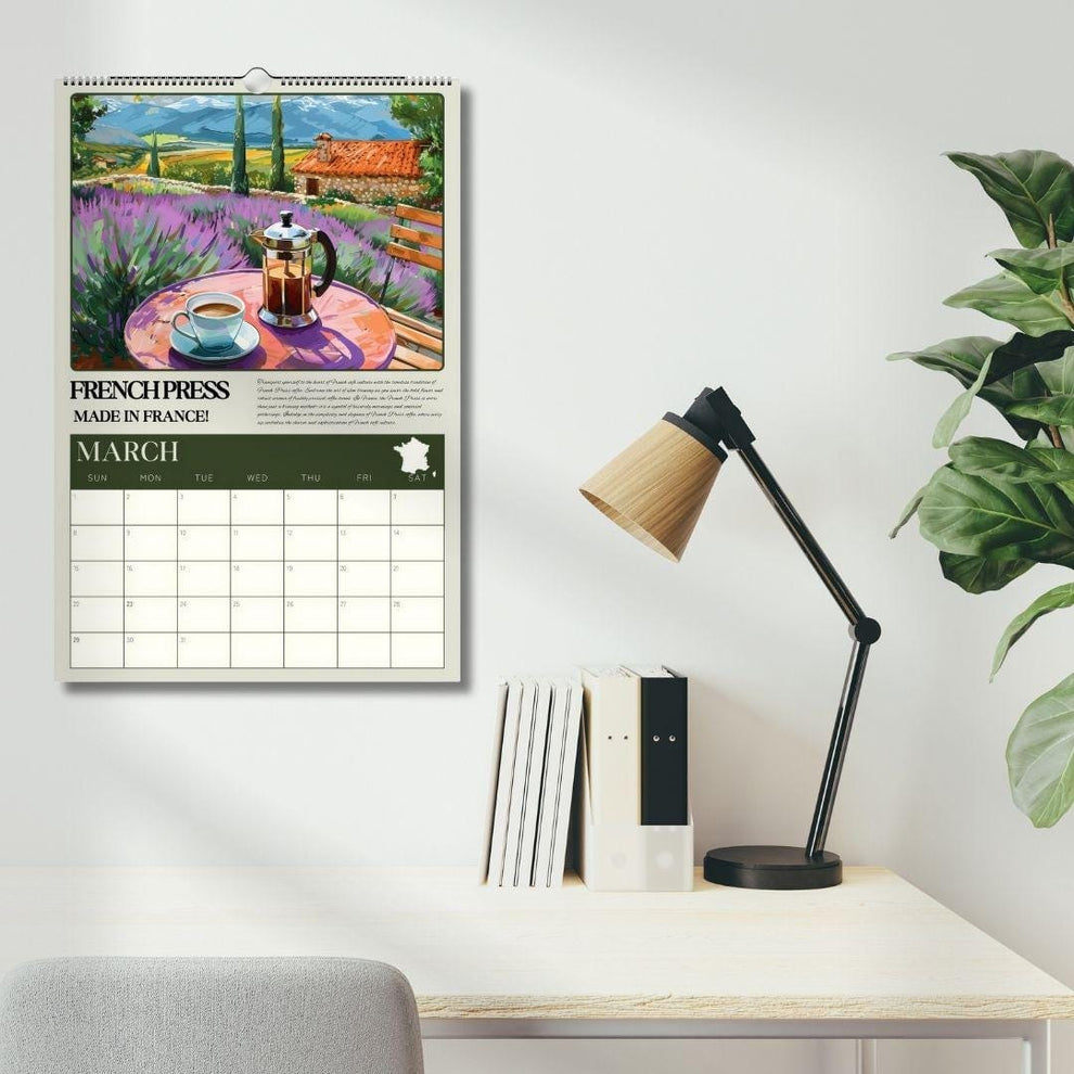 2026 Wall Calendar: Coffee Around the World – Coffee Wall Calendar – Coffee Gift Ideas
