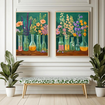 Chemistry Art Prints Set of Two: Science Classroom Wall Art Creative Gift For Scientist