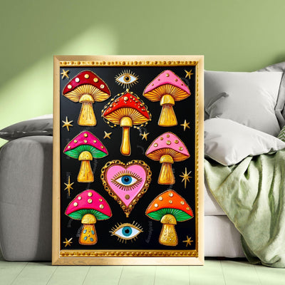 Surreal Mushrooms Wall Art