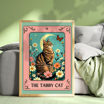 Tabby Cat Tarot Card Art Print