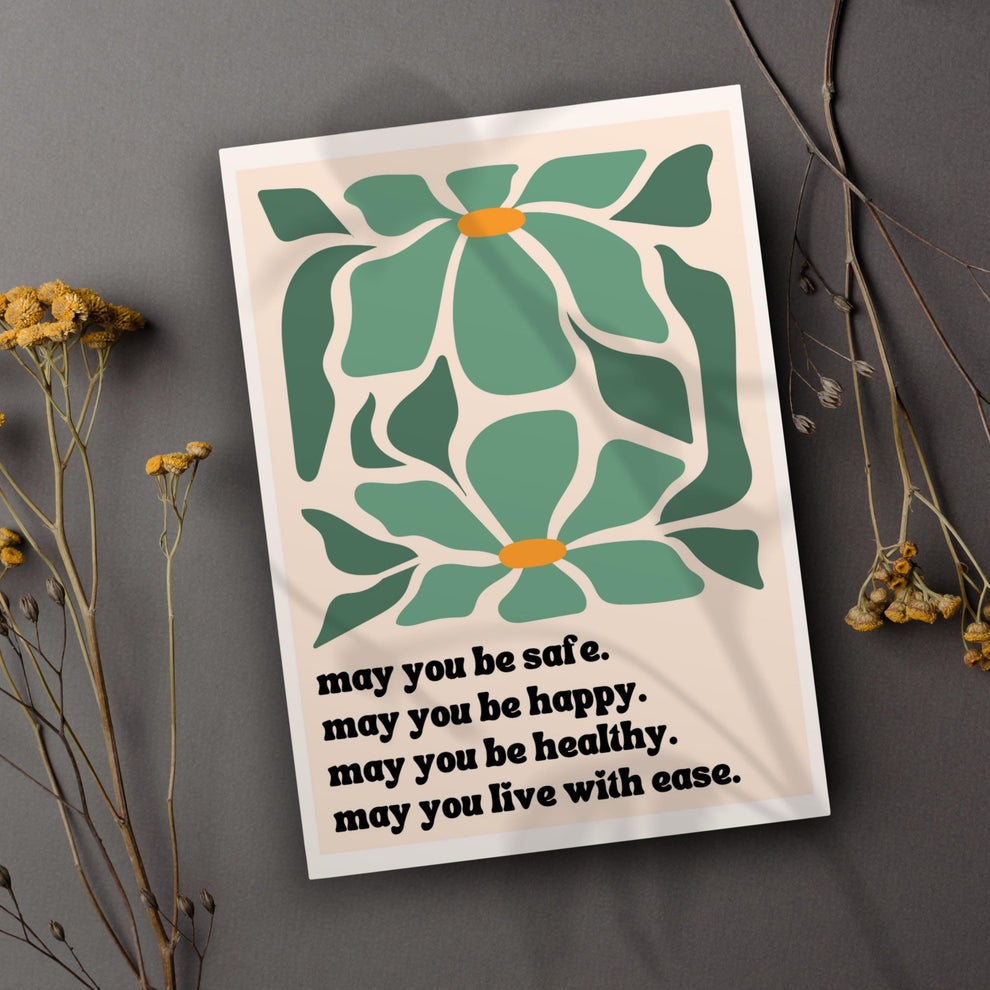 Loving Kindness Greeting Cards: Metta Prayer Stationary Pack of 10