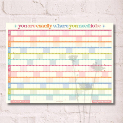 2026 Wall Planner Calendar – One Page Yearly Wall Calendar Poster, Large Year at a Glance Wall Planner