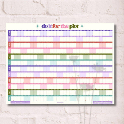 2026 Wall Planner Calendar – One Page Yearly Wall Calendar Poster, Large Year at a Glance Wall Planner