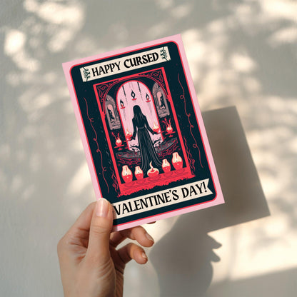Happy Cursed Valentines Day Greeting Cards - Cursed Valentines For Friends Gothic Valentines Day Cards Pack of 10 (5x7") Cards