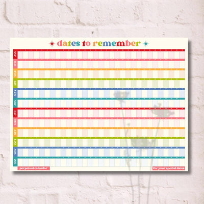 2026 One Page Perpetual Calendar