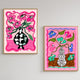 Surreal Eye Flower Set of Two Art Prints
