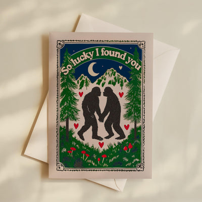 Bigfoot Valentine's Day Greeting Cards